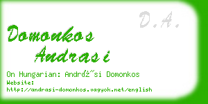 domonkos andrasi business card